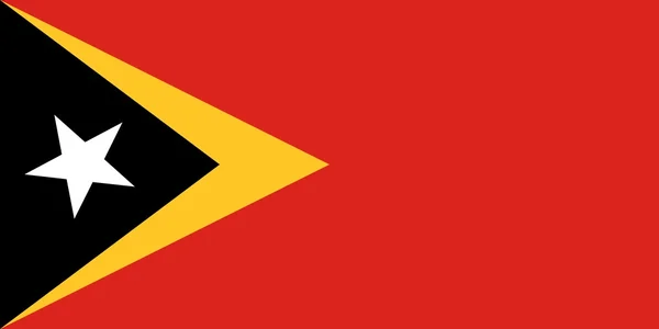 Národní vlajka Východního Timoru — Stock fotografie