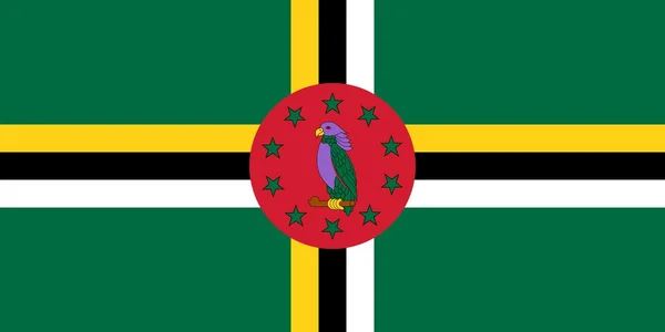 La bandiera nazionale di Dominica — Foto Stock