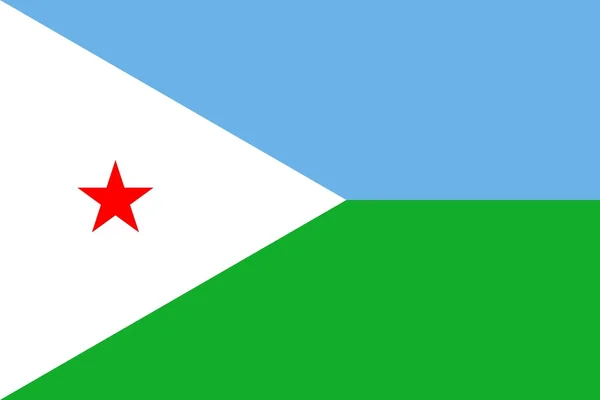 Národní vlajka Džibuti — Stock fotografie