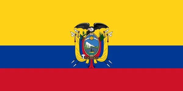 Die Nationalflagge Ecuadors — Stockfoto
