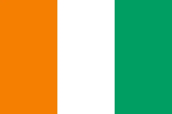 The national flag of Cote Ivoire — Stock Photo, Image