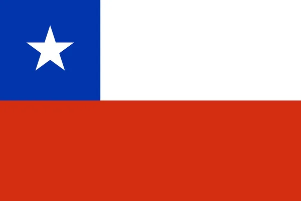 Національний прапор Чилі — стокове фото
