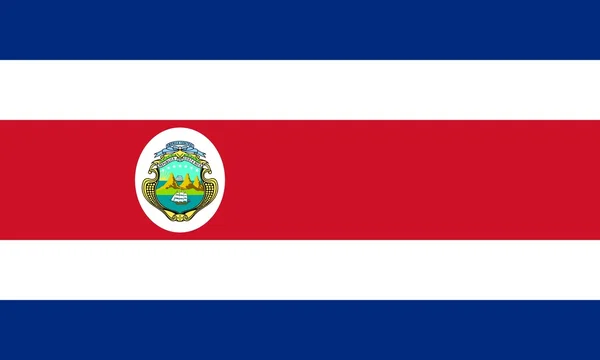The national flag of Costa Rica — Stock Photo, Image