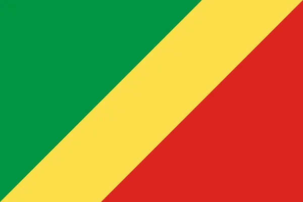 The national flag of Congo — Stock Photo, Image