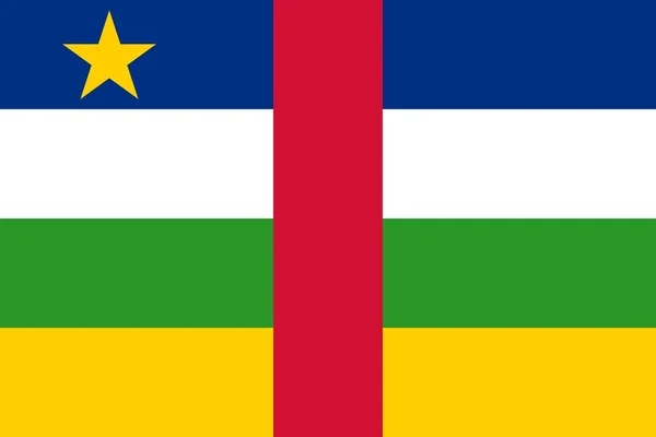The national flag of Central African Republic — Stock Photo, Image
