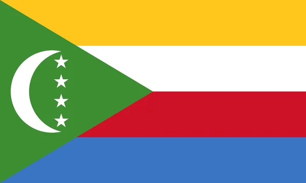 De nationale vlag van Comoren — Stockfoto
