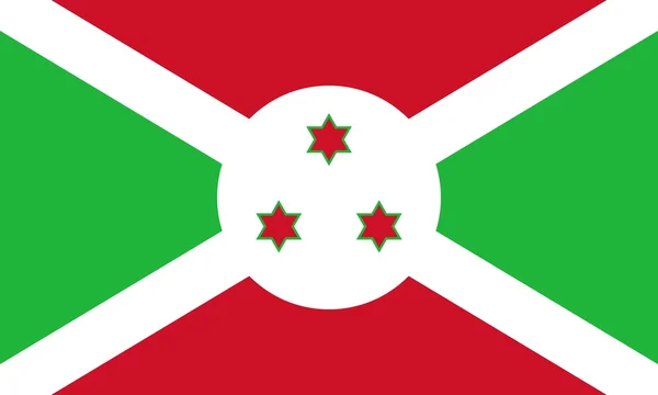 Den nationella flaggan av burundi — Stockfoto