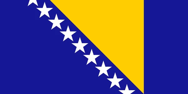 The national flag of Bosnia and Herzegovina — Stock Photo, Image