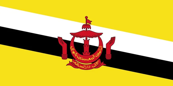 Η εθνική σημαία του Μπρουνέι — Φωτογραφία Αρχείου