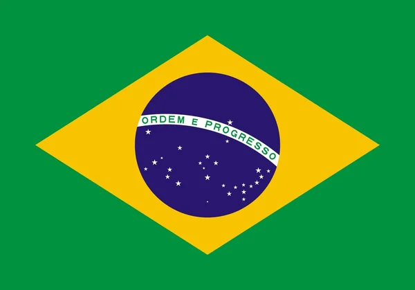 Die brasilianische Nationalflagge — Stockfoto