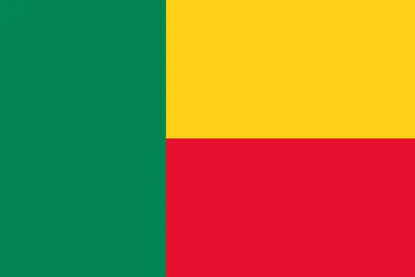 Den nationella flaggan Benin — Stockfoto