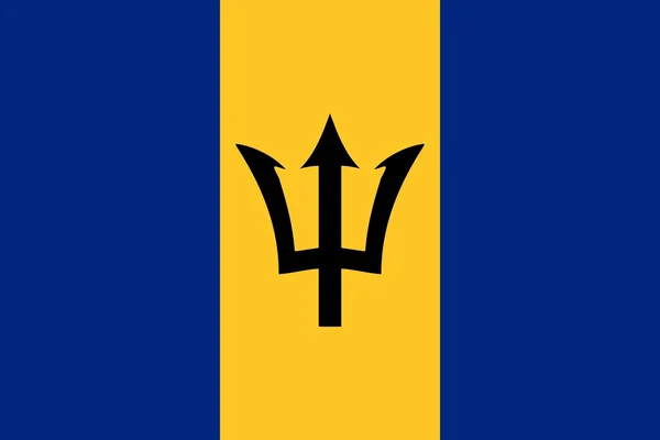 Bandeira nacional de Barbados — Fotografia de Stock