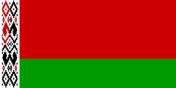 The national flag of Belarus — Stock Photo, Image