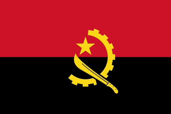 La bandiera nazionale di Angola — Foto Stock