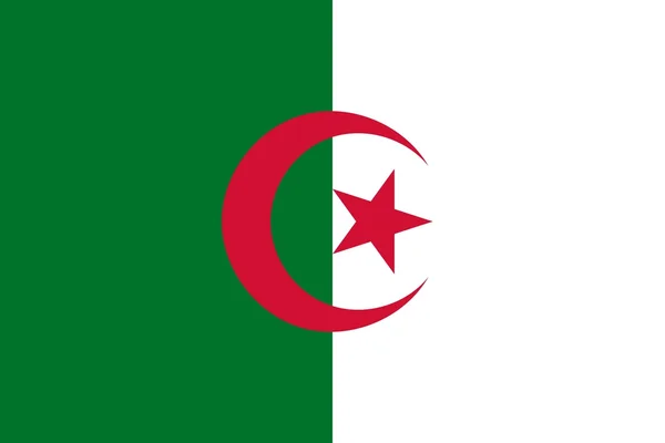 Die algerische Nationalflagge — Stockfoto