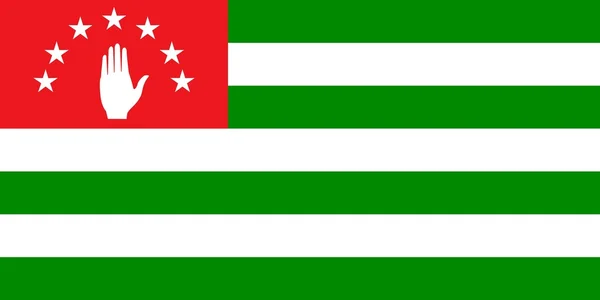 Den nationella flaggan i Abchazien — Stockfoto