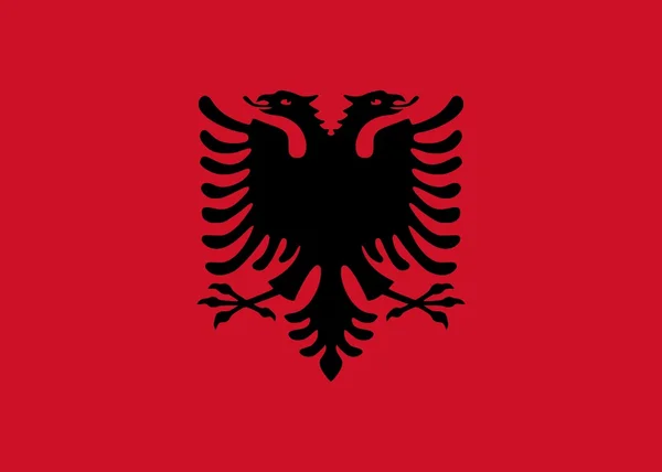 Національний прапор Албанії — стокове фото