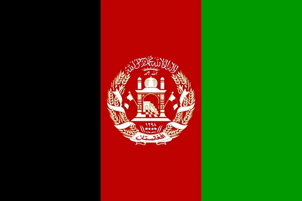La bandiera nazionale di Afghanistan — Foto Stock
