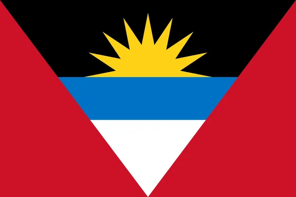 Den nationella flaggan av antigua och barbuda — Stockfoto
