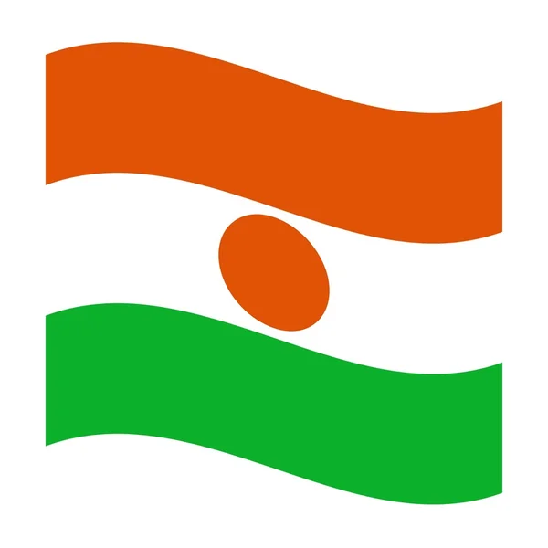 Nijer Cumhuriyeti bayrağı — Stok fotoğraf