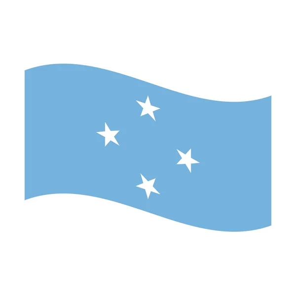 密克罗尼西亚联邦的旗帜 — 图库照片