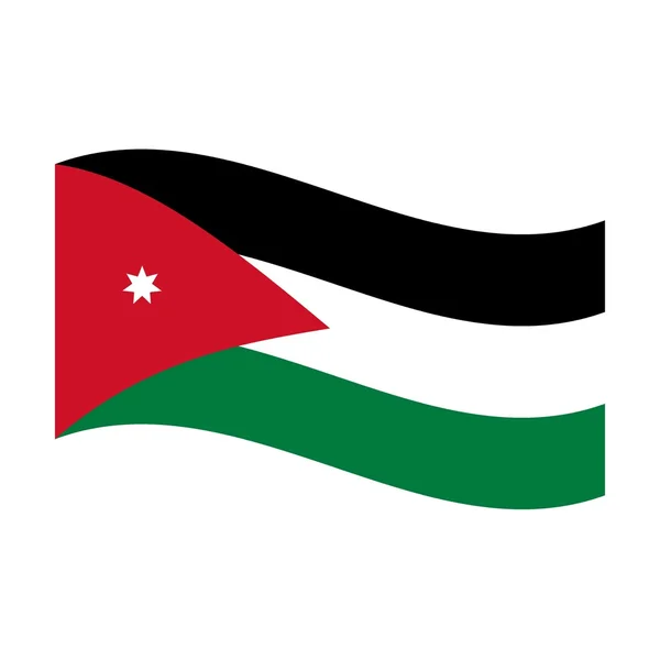 Vlag van Jordanië — Stockfoto