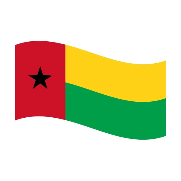 Guinea-Bissaus flagg — Stockfoto