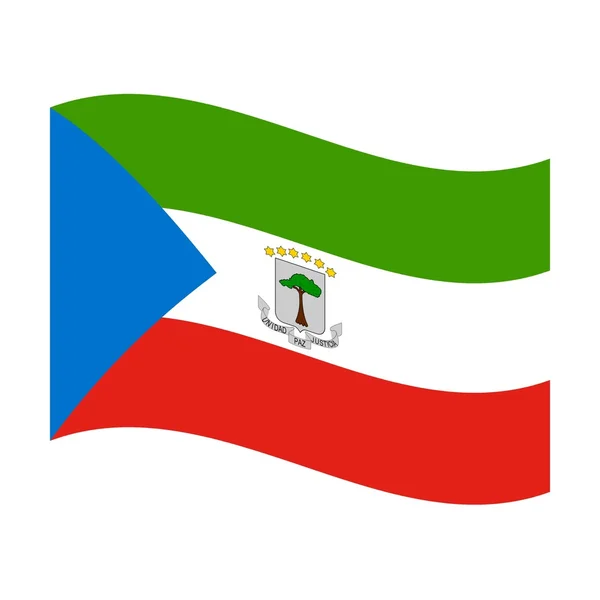 Σημαία της Ισημερινής Γουινέας — Φωτογραφία Αρχείου