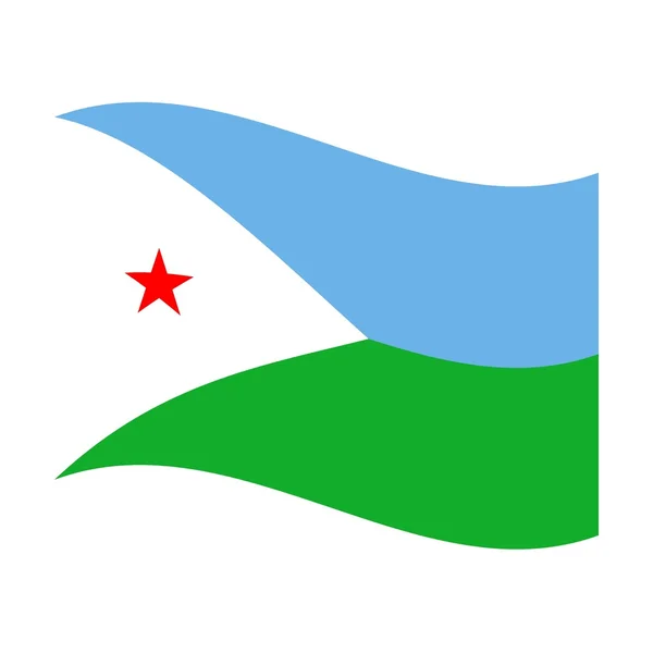 Прапор Джибуті — стокове фото