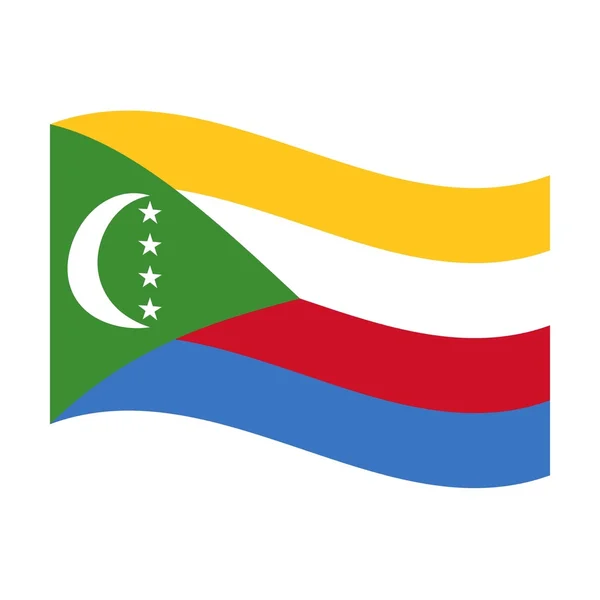 Komorská vlajka — Stock fotografie