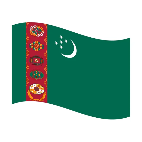 Flag of turkmenistan — Stock Photo, Image