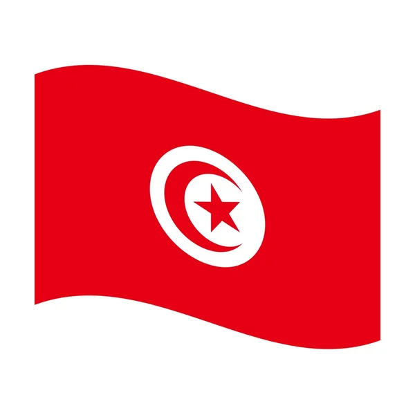 Flagga Tunisien — Stockfoto