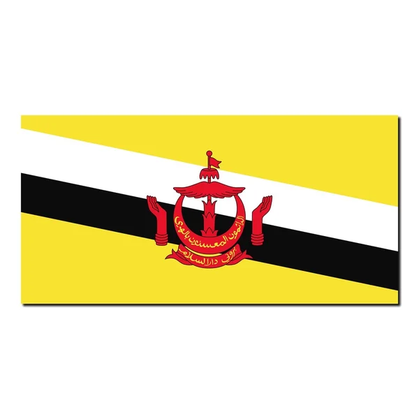 Die Nationalflagge von Brunei — Stockfoto