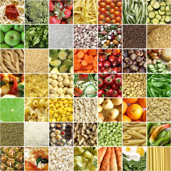 Collage de alimentos Imagen de archivo