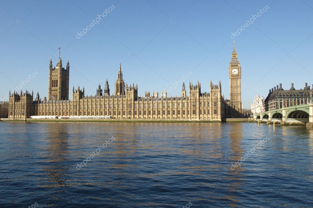 houses of parliament, london - stock image
