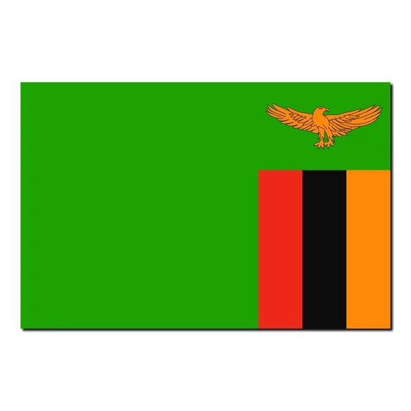Die Nationalflagge Sambias — Stockfoto