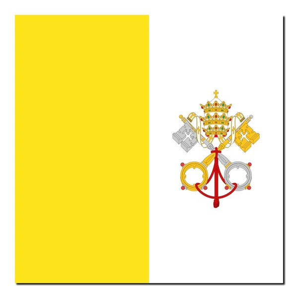 De nationale vlag van Vaticaanstad — Stockfoto