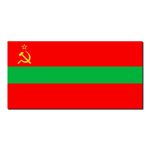 The national flag of Transnistria — Stock Photo, Image