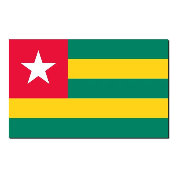 The national flag of Togo — Stock Photo, Image