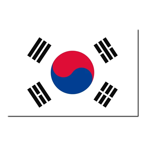 Sydkoreas nationella flagga — Stockfoto