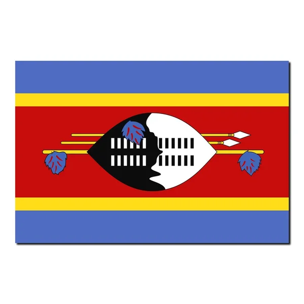 Den nationella flaggan av swaziland — Stockfoto
