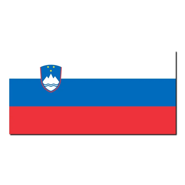 Národní vlajka Slovinska — Stock fotografie