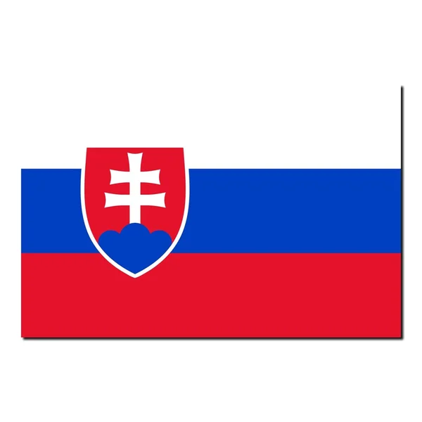 The national flag of Slovakia — Stock Photo, Image