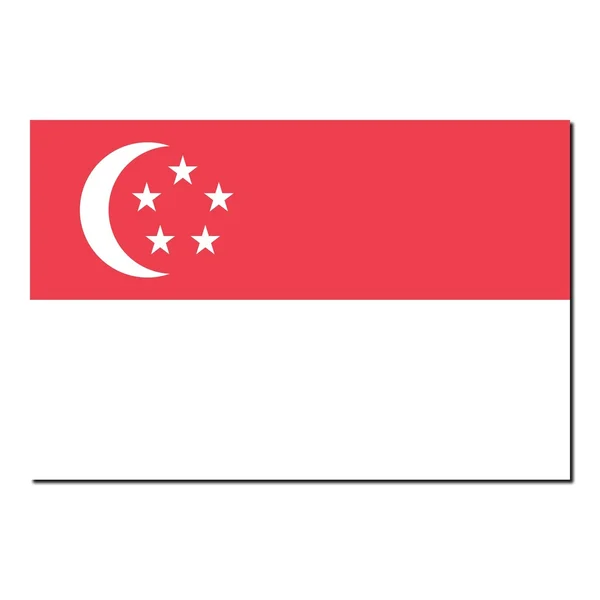 La bandiera nazionale di Singapore — Foto Stock