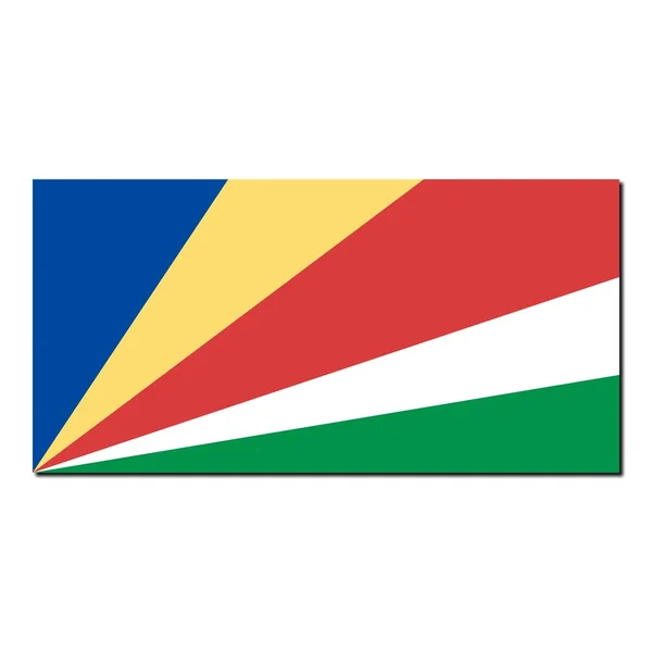 Die Nationalflagge der Seychellen — Stockfoto