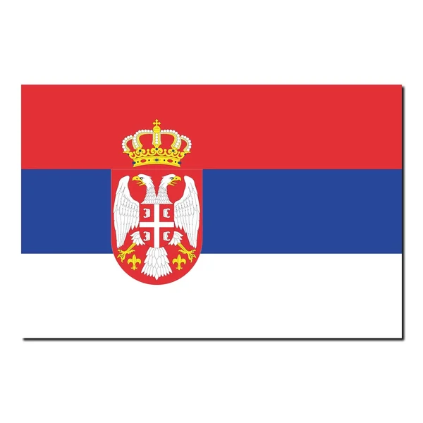 Den nationella flaggan i Serbien — Stockfoto