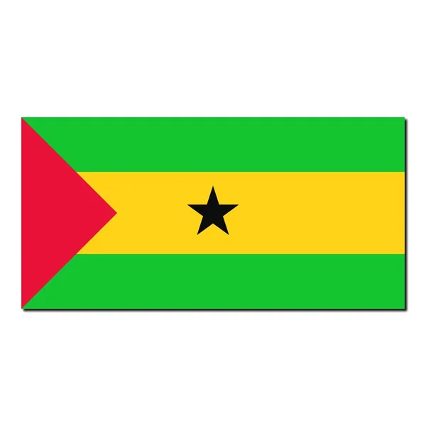 Національний прапор Сан-Томе і Прінсіпі — стокове фото