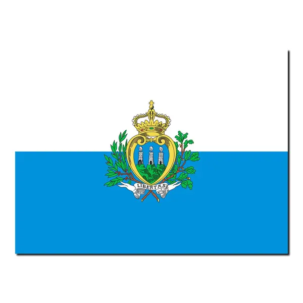 The national flag of San Marino — Stock Photo, Image