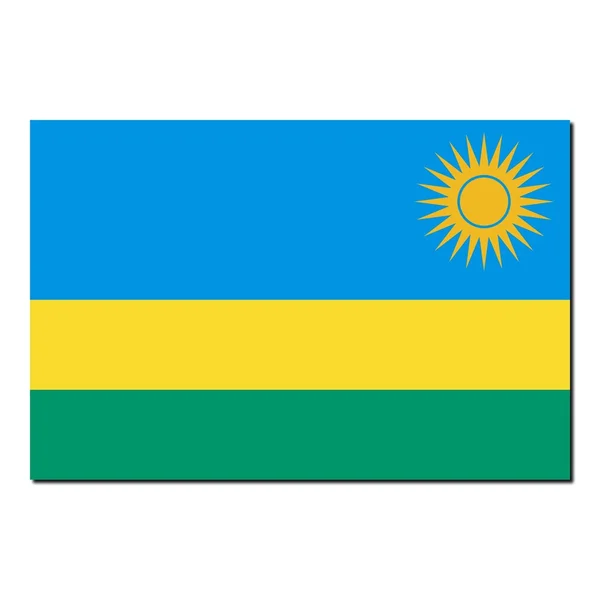 Die Nationalflagge Ruandas — Stockfoto