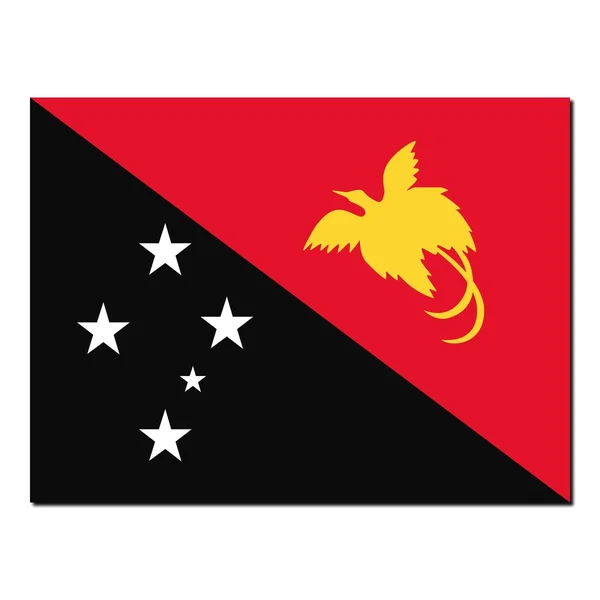 La bandiera nazionale di Papua Nuova Guinea — Foto Stock